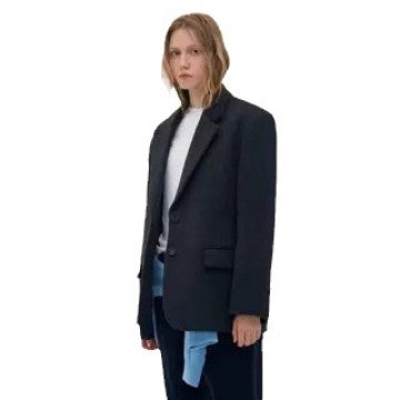 Damer Klassisk Oversized Uld Blazer Stilla