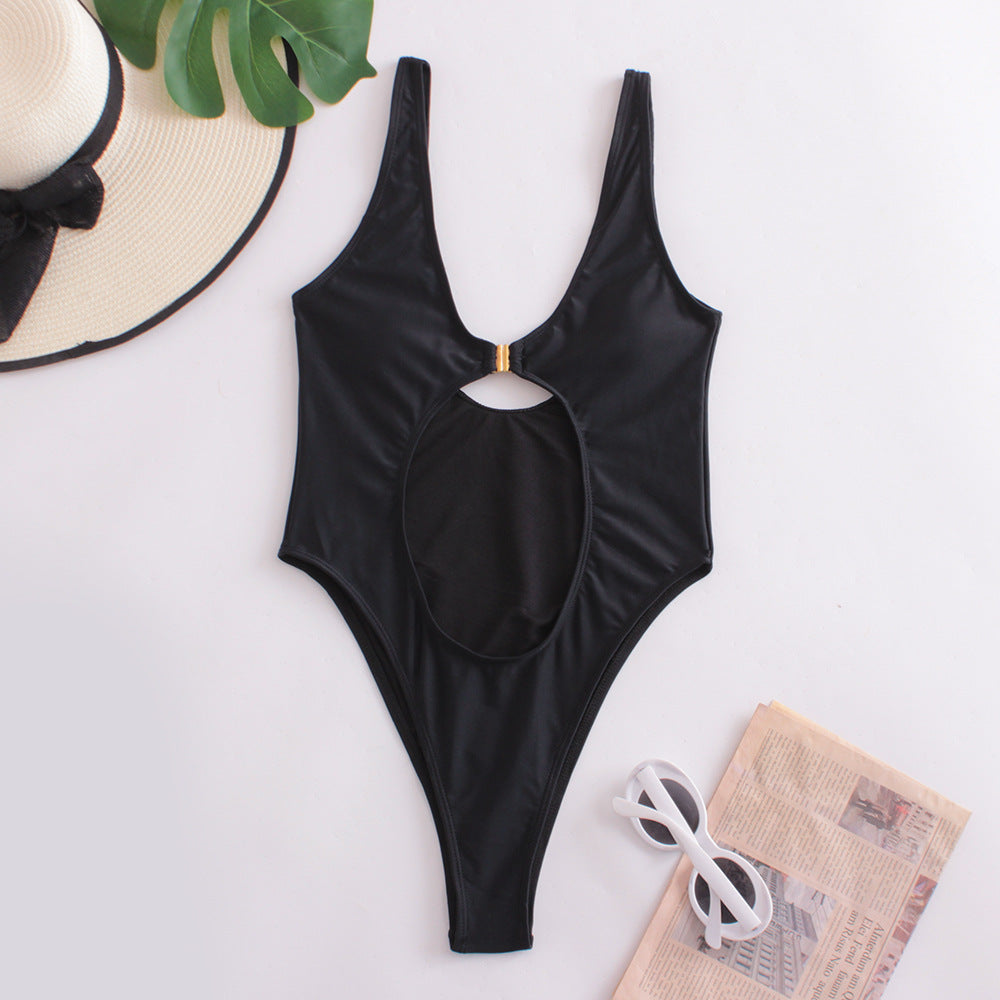 Dame Cut-Out Dyb V Badedragt Stilla