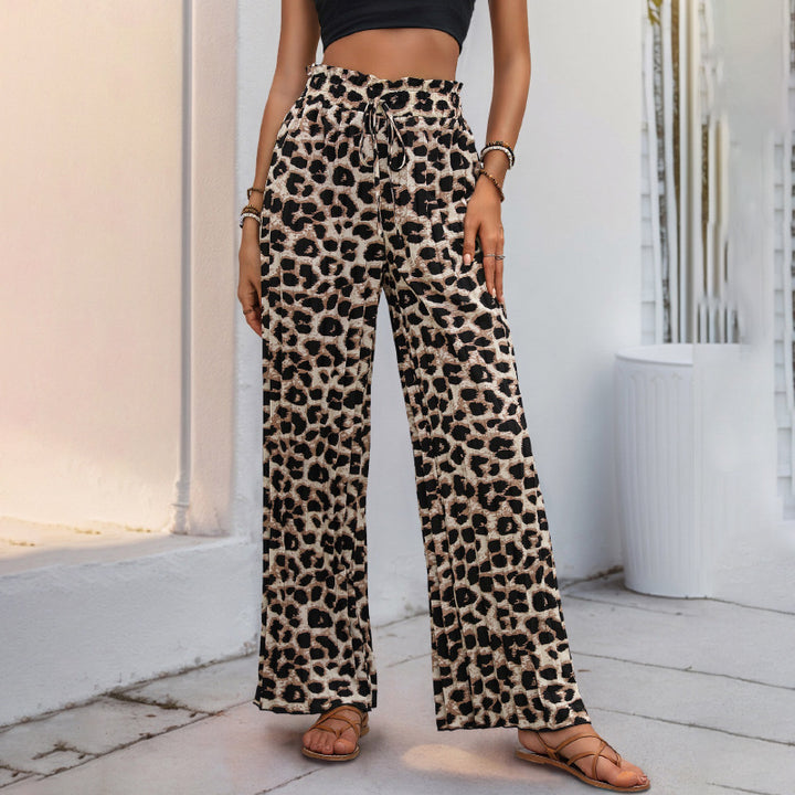 Femme Bred-Ben-Bukser med Leopardsmønster Stilla