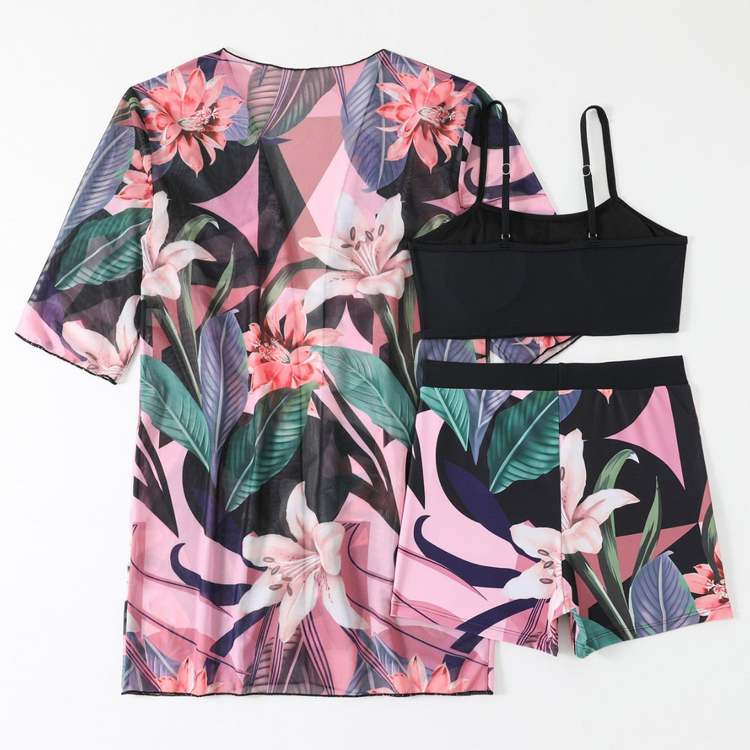 Dame Strand Cover-Up og Shorts Sæt Stilla