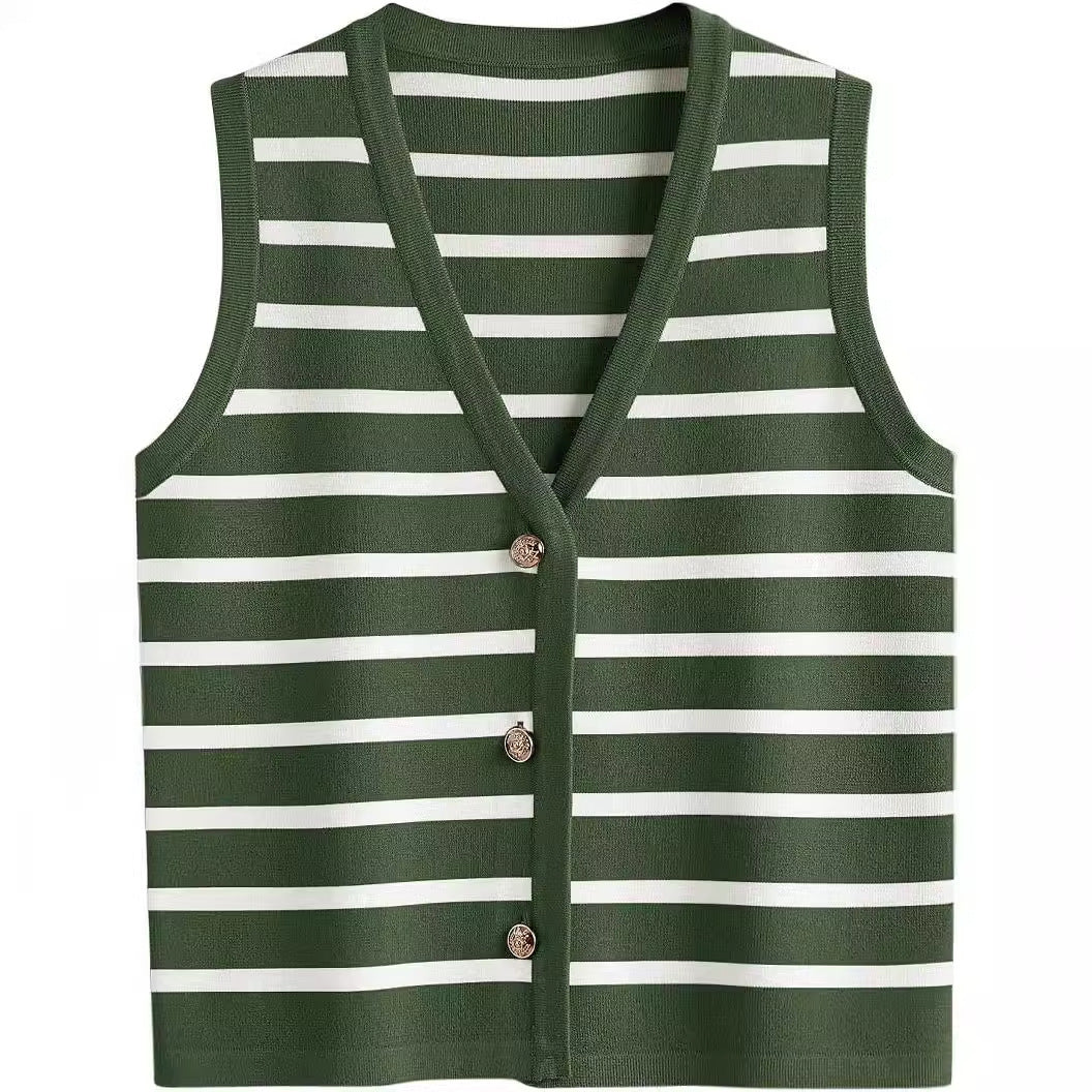 Dame stribet cardigan Stilla