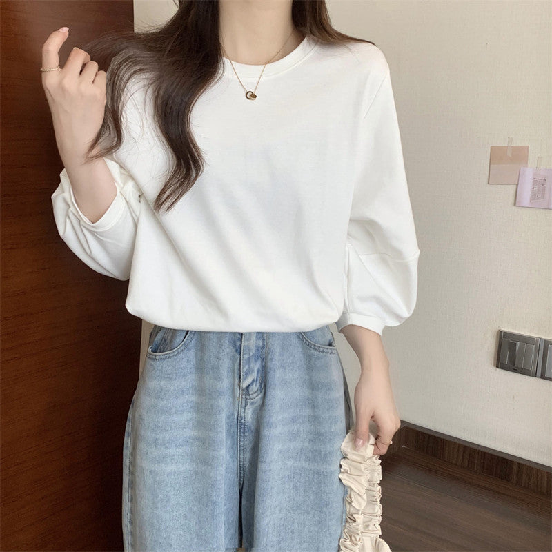 Dame Relaxed Fit Puff Ærme Sweatshirt Stilla