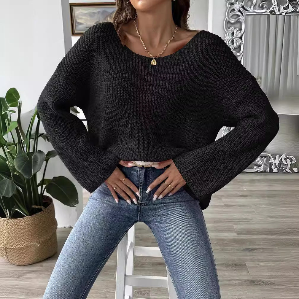 Damer afslappet sweater med løs pasform lavet af let strikmateriale Stilla