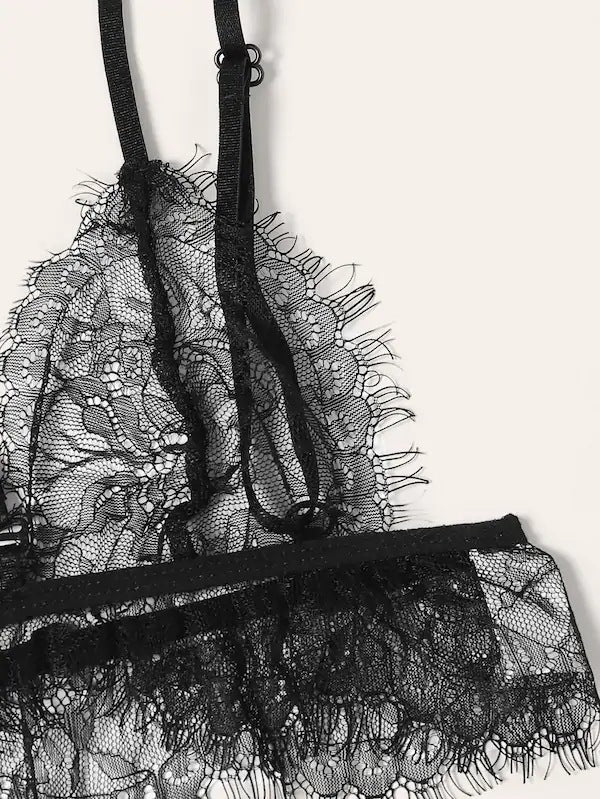 Dame Spids-Bralette og Panty Sæt Stilla