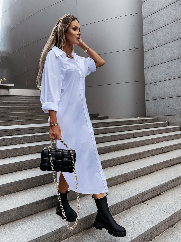 Dame Oversized Skjortekjole Stilla