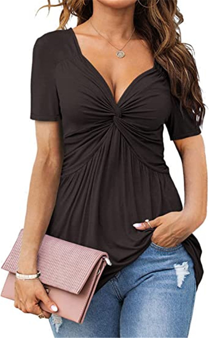 Stilla | Casual Ensfarvet Pullover T-shirt