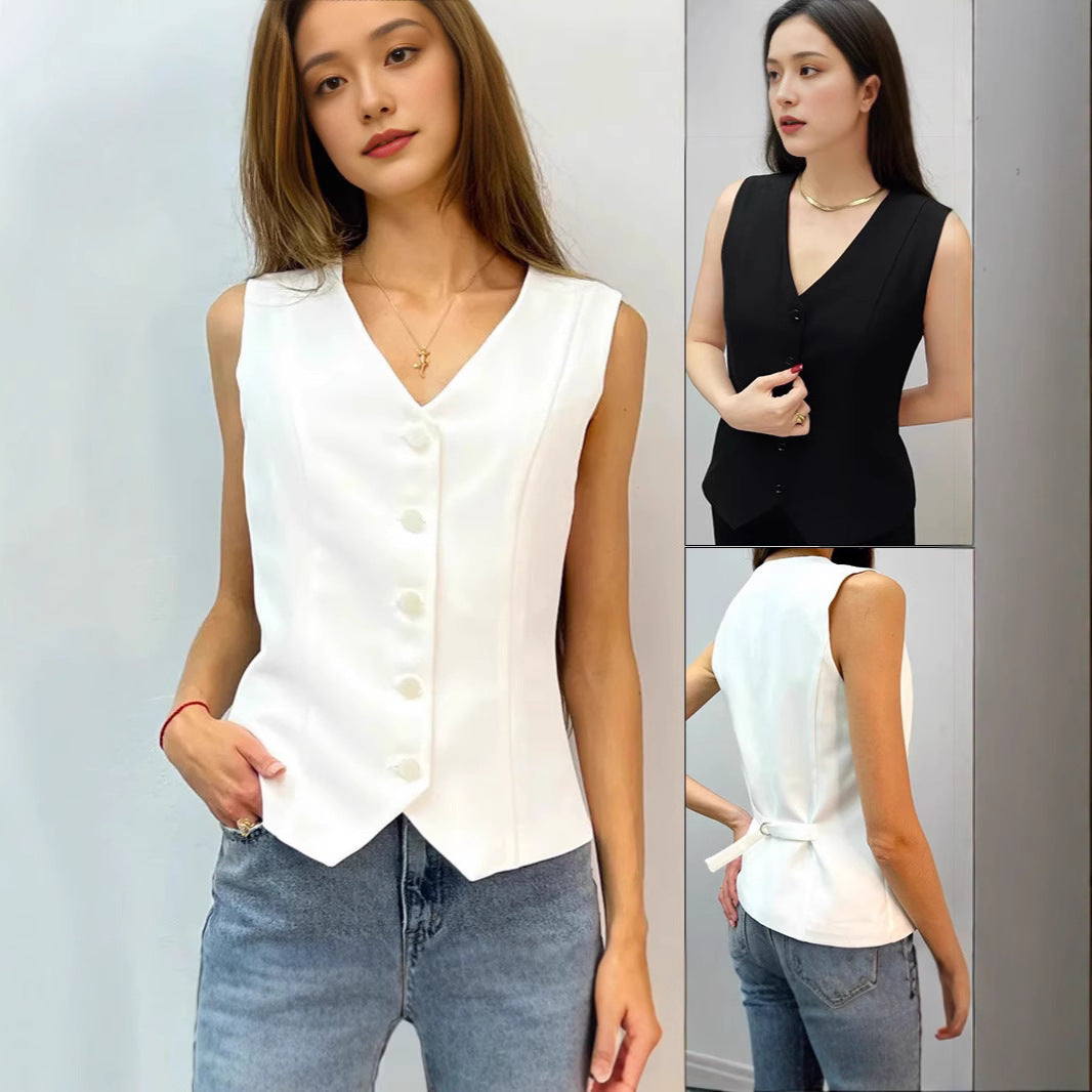 Dame skræddersyet blazer med ruffle-detaljer og transparente ærmer Stilla