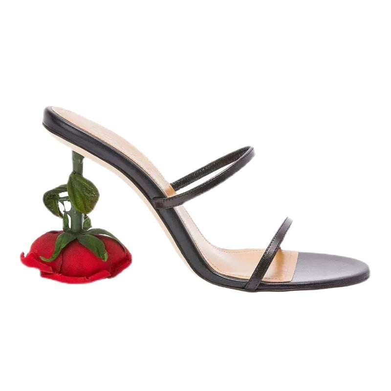 Dame Flip-Flops med stilfulde neglelak-hæle Stilla
