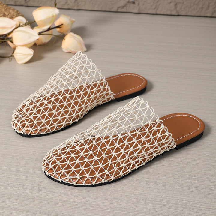 Damer Åbne Net-Sandaler med elegant Flet-Design Stilla