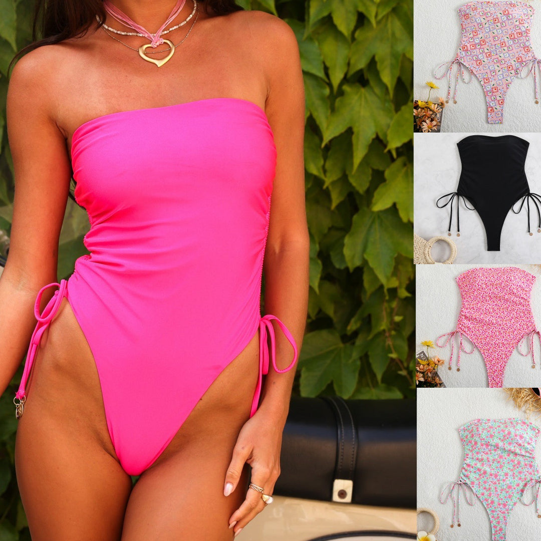 Dame High-Cut Strappy Énper Badeanzug Stilla