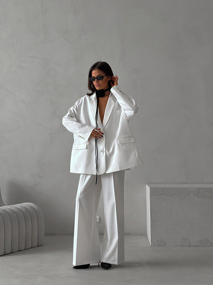 Damer elegant blazer-sæt med løs pasform Stilla