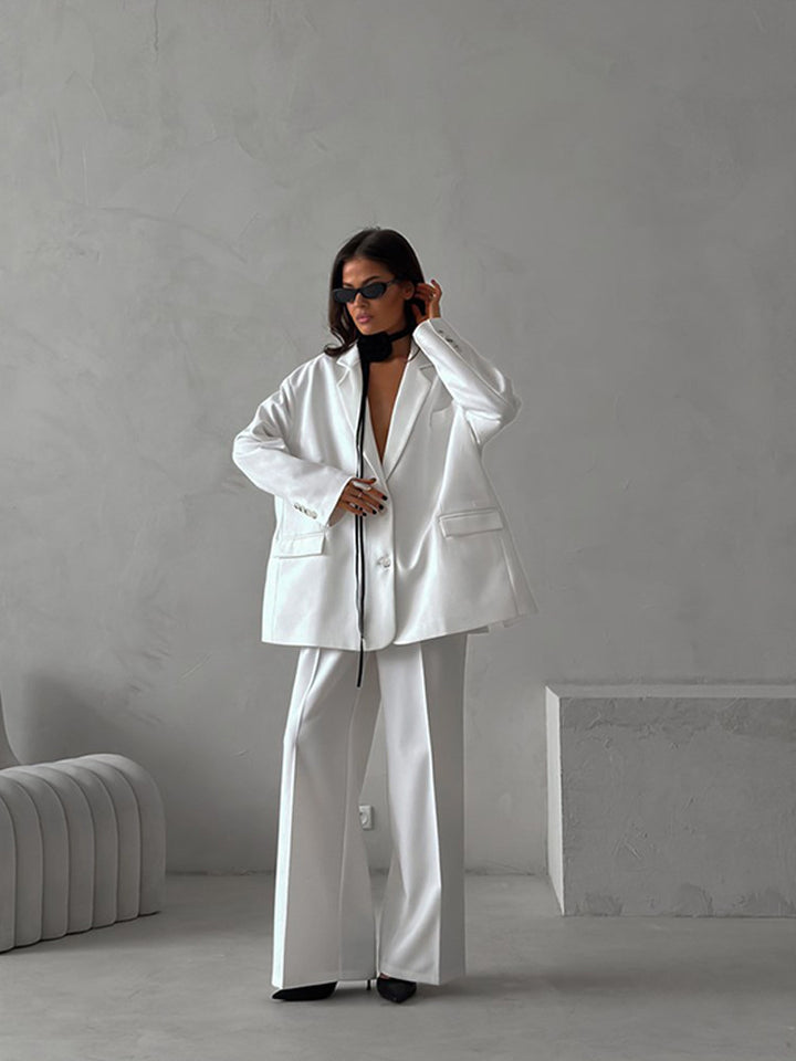 Damer elegant blazer-sæt med løs pasform Stilla