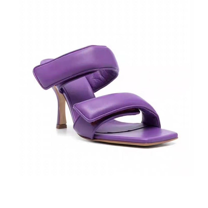 Femme højhælede slide sandaler med dobbelt rem-design Stilla