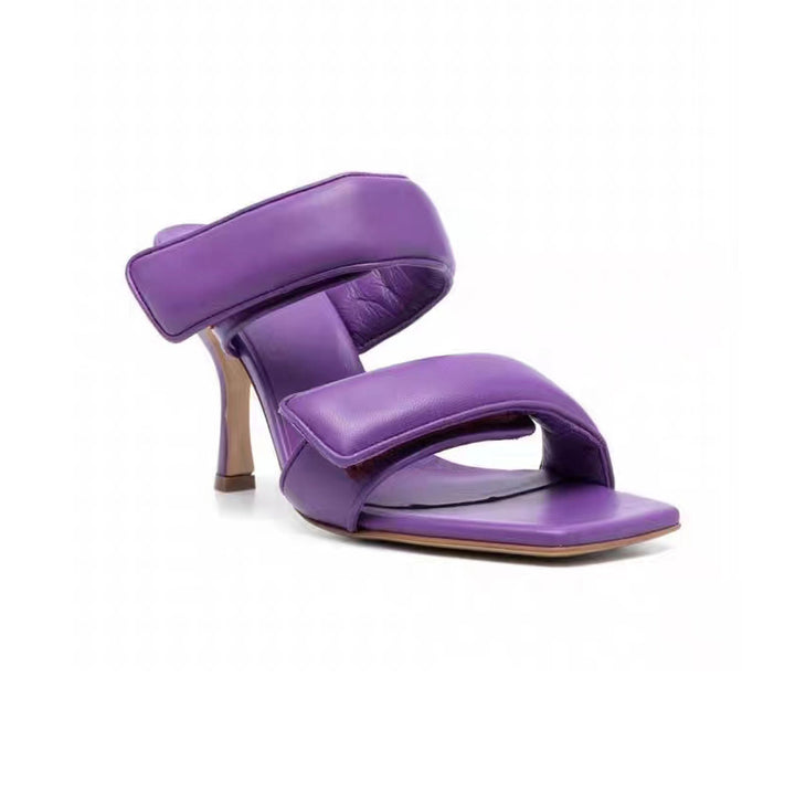 Femme højhælede slide sandaler med dobbelt rem-design Stilla