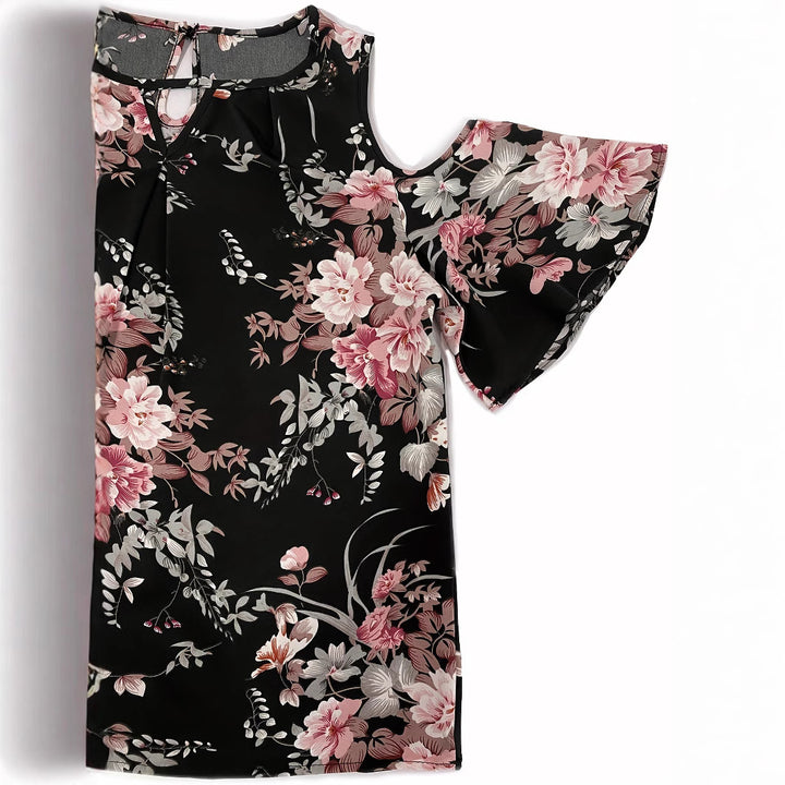 Damer floral bluse med halvlange ærmer Stilla