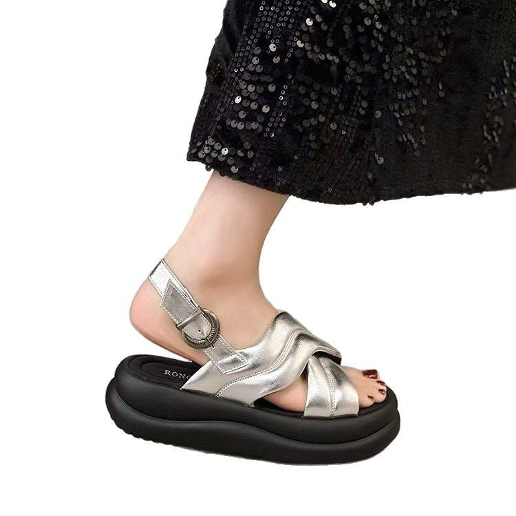 Dame komfortable rem sandaler med fashionable knude-design og ergonomisk sål Stilla