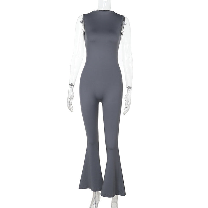 Dame Flydende Jumpsuit med udskåret ben Skovae