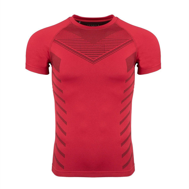Herrer sports kompressions T-shirt med åndbare teknologier Stilla