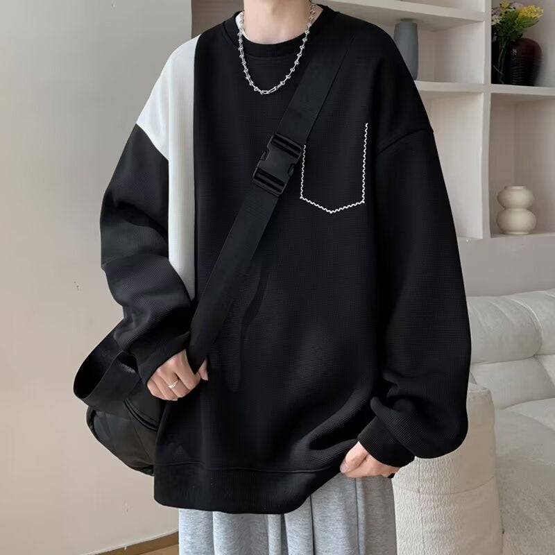 Herrer afslappet sweatshirt med unikt design og praktisk brystlomme Stilla