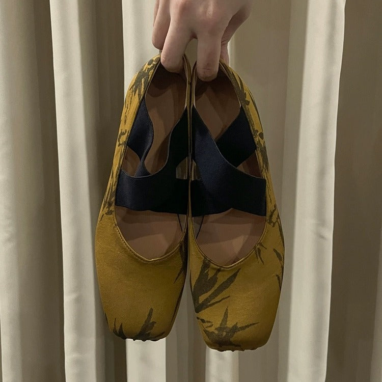 Dame Chunky Ballerinaer med elegant rem-design og komfortabel blokhæl Stilla