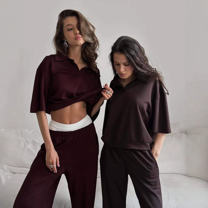 Kvinder Casual Bluse med Løs Pasform og Elegant Krave