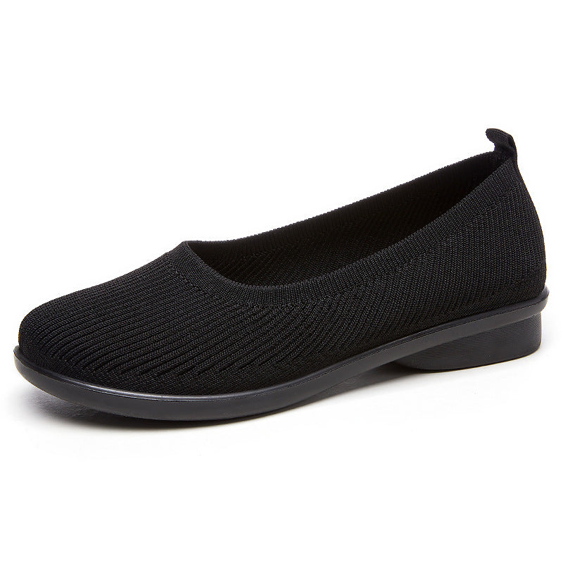 Dame Slip-On Strik Ballet Flats med ergonomisk fodbund Stilla