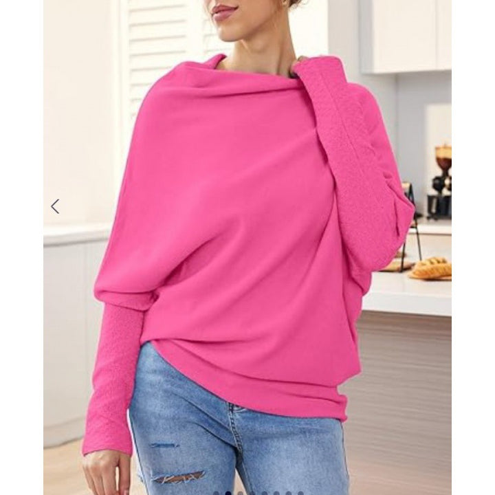 Dame plus size sweater med elegant snit og asymmetrisk detaljer Stilla