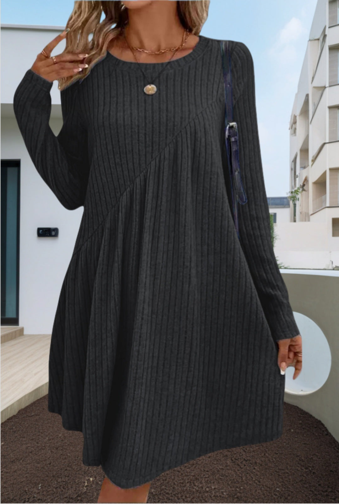 Dame afslappet Longshirt-kjole Stilla