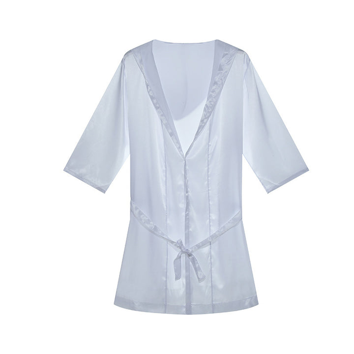 Herrer let satin-kimono med afslappet snit Stilla