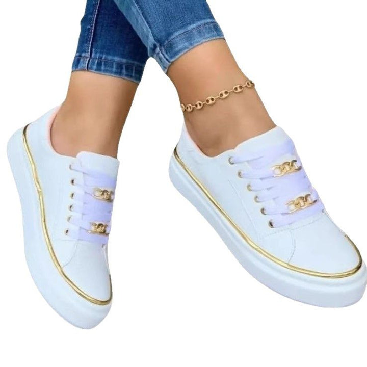 Dame Sneakers med moderne metallic-look og komfortabel sål Stilla