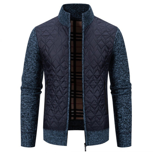Herrer quilted hybridjakke med lynlås foran Stilla