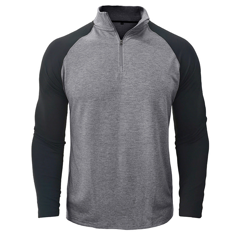Herrer Sporty Pullover med Ståkrave og Lynlås Stilla