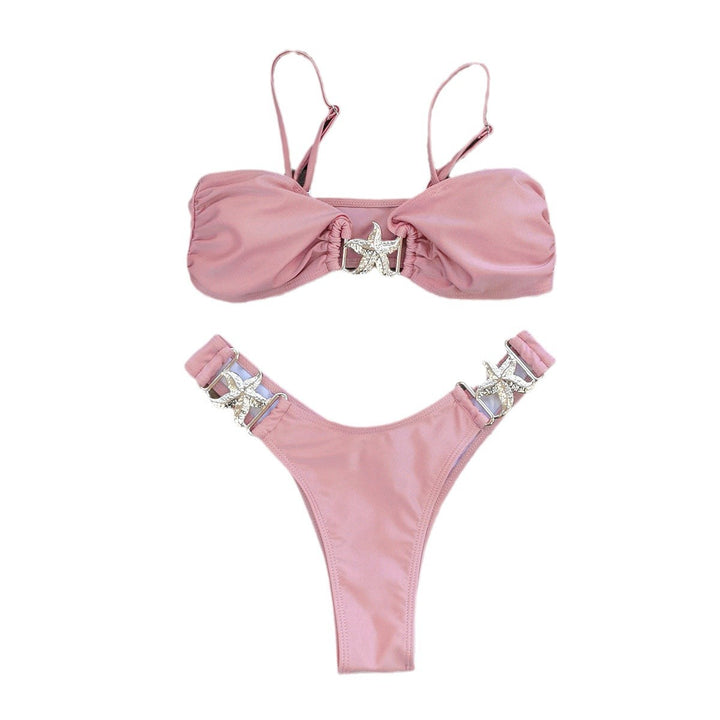 Dame Bikini-sæt med glitrende detaljer og justerbare stropper Stilla