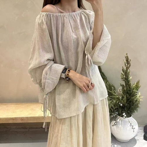 Damer Off-Shoulder klokkeærmer bluse Stilla
