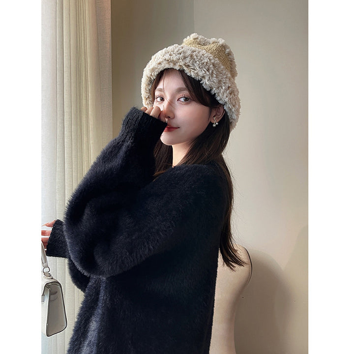 Dame Oversized Cardigan med Hjerteknapper og Blødt Materiale Stilla