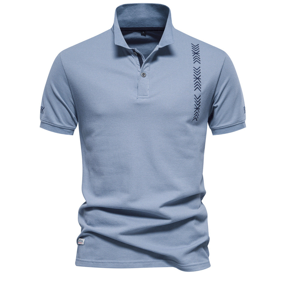 Herrer Poloshirt med raffineret strukturmønster og modisch krave Stilla