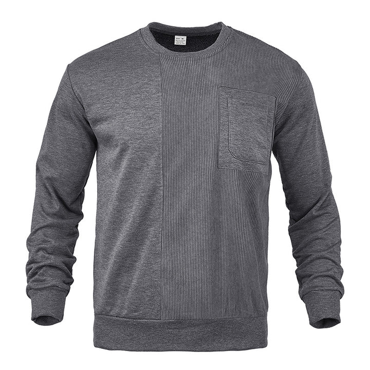 Herre afslappet sweatshirt med struktureret design og praktisk brystlomme Stilla