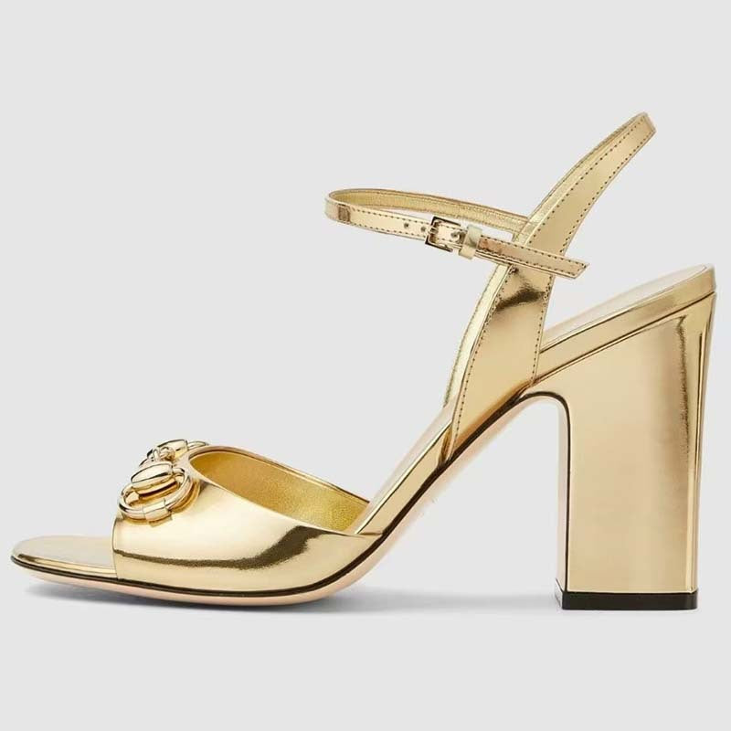 Femme Blok Hæl Kjole Sandaler Stilla