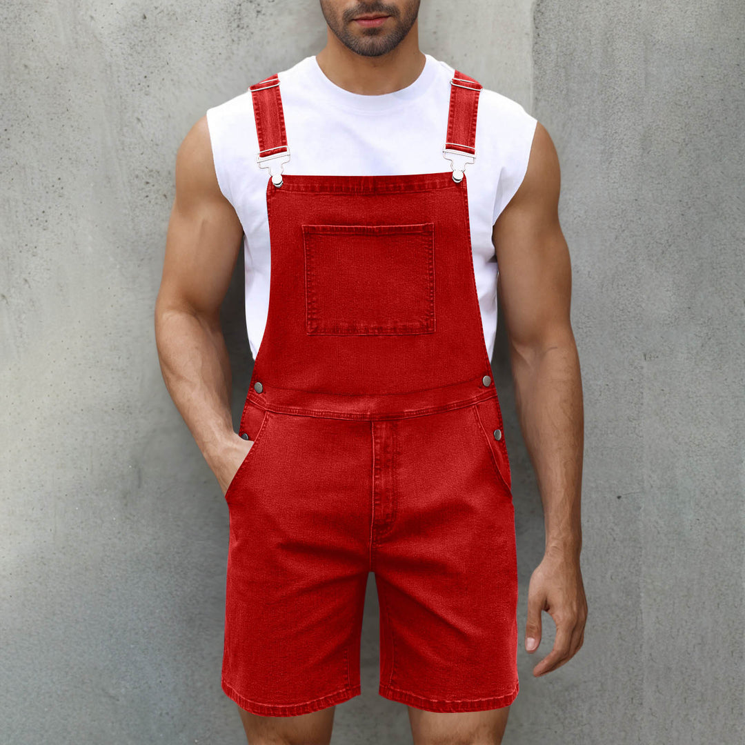 Herrer Casual Denim Overalls Stilla