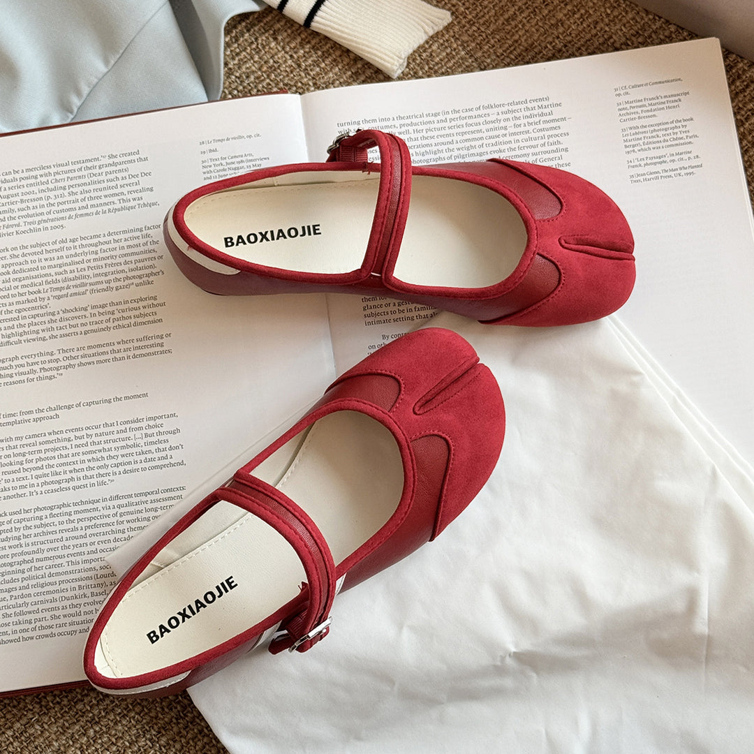 Femme Elegante Mary Jane Ballerinas med spænde detaljer Stilla