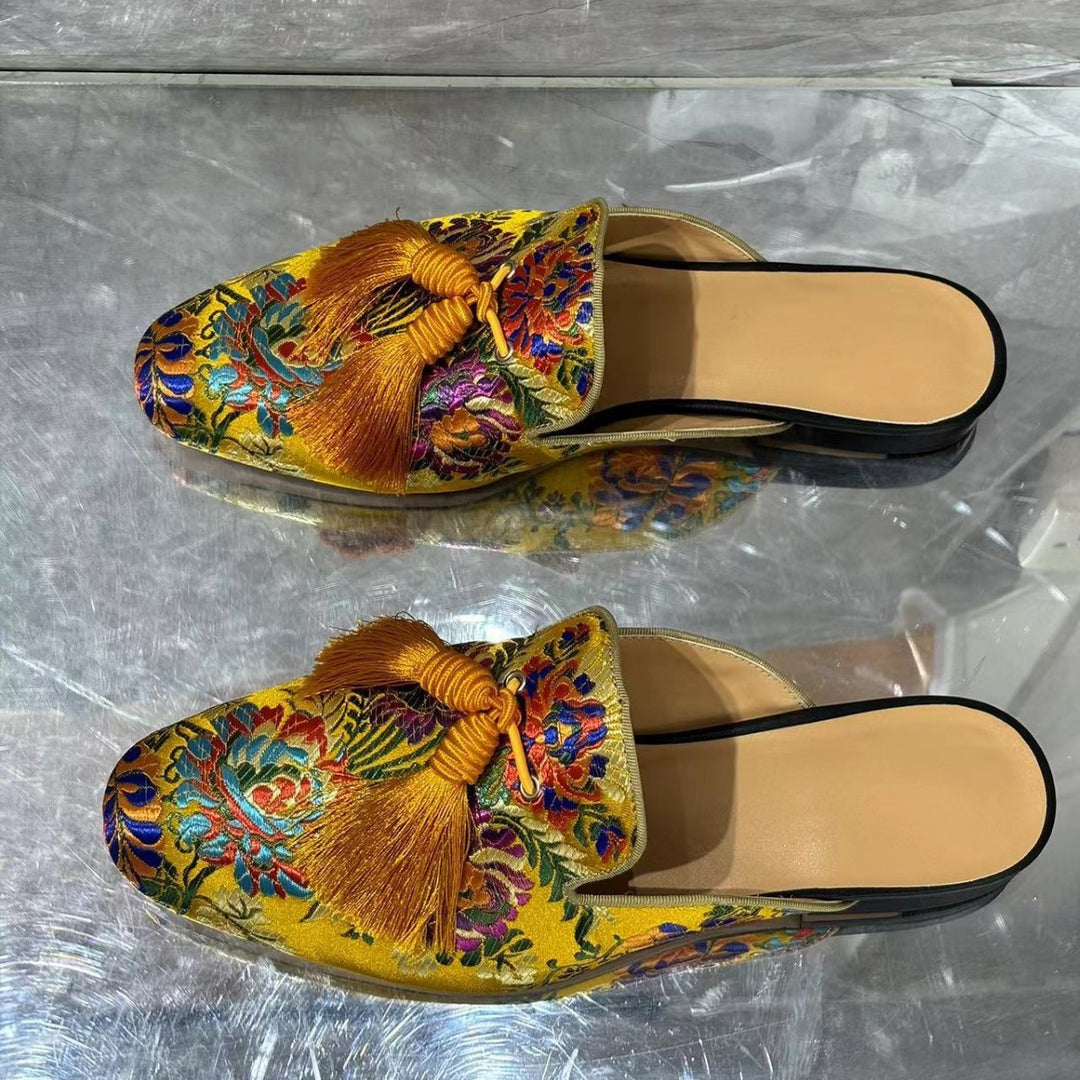 Femme Luxus Broderede Clogs Stilla
