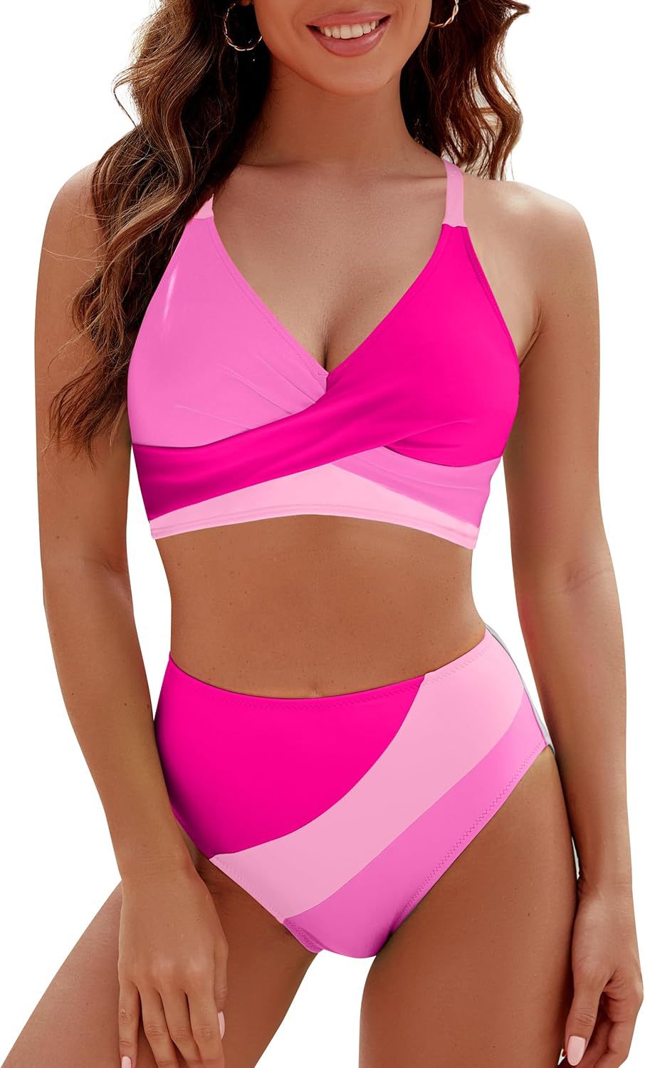 Damer Cropped Bikini-Sæt med elegant Vrål-design og moderigtigt snit Stilla