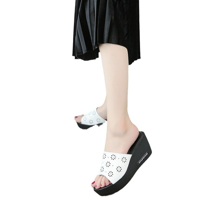 Dame Wedge-sandaler med elegant hulmønster og skridsikker sål Stilla