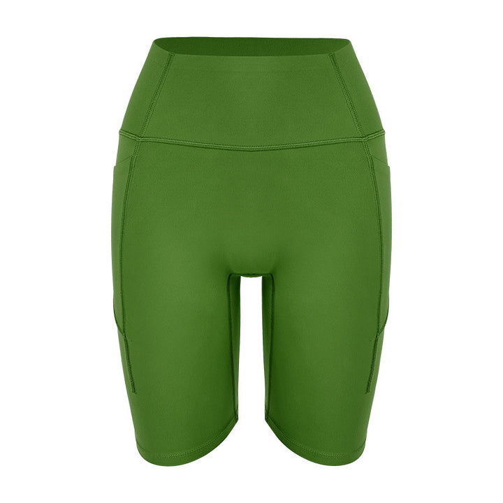 Dame højtaljede sports shorts med praktiske sidelommer og ekstra fleksibilitet Stilla