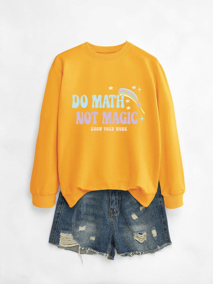 Dame casual sweatshirt med inspirerende matematikmotiv Stilla
