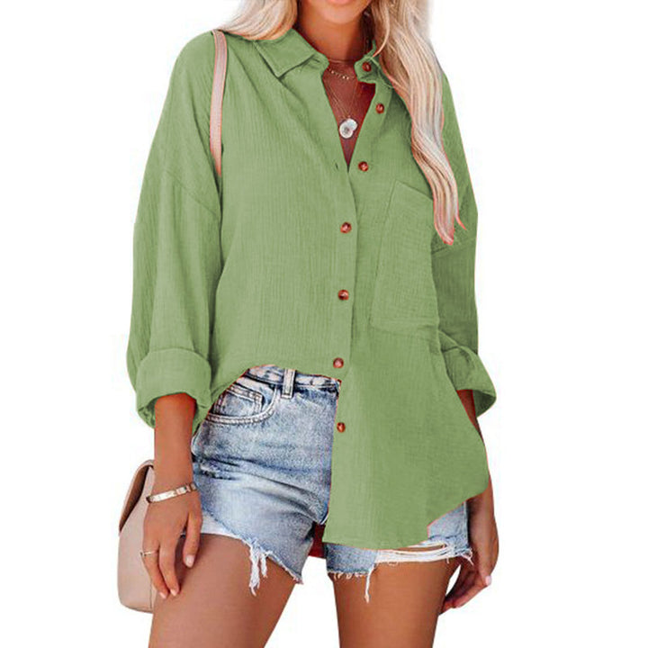 Dame casual skjortebluse med afslappet pasform og moderne knapdetaljer Stilla