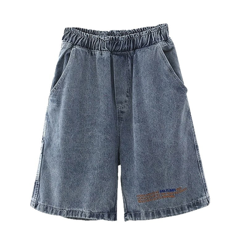 Kvindernes behagelige denim shorts med elastisk talje Stilla