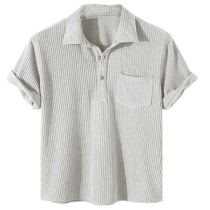 Herrer Tekstureret Kortærmet Poloshirt Stilla