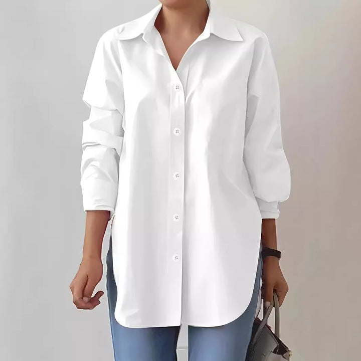 Dame elegant og behagelig langærmet blouse Stilla
