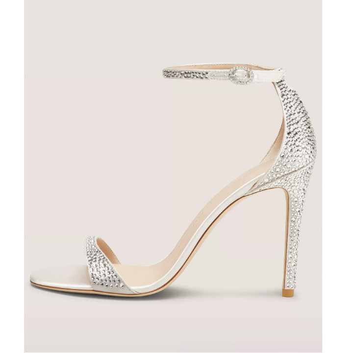Femme Strappy Strass-dekorerede hæl sandaler Stilla